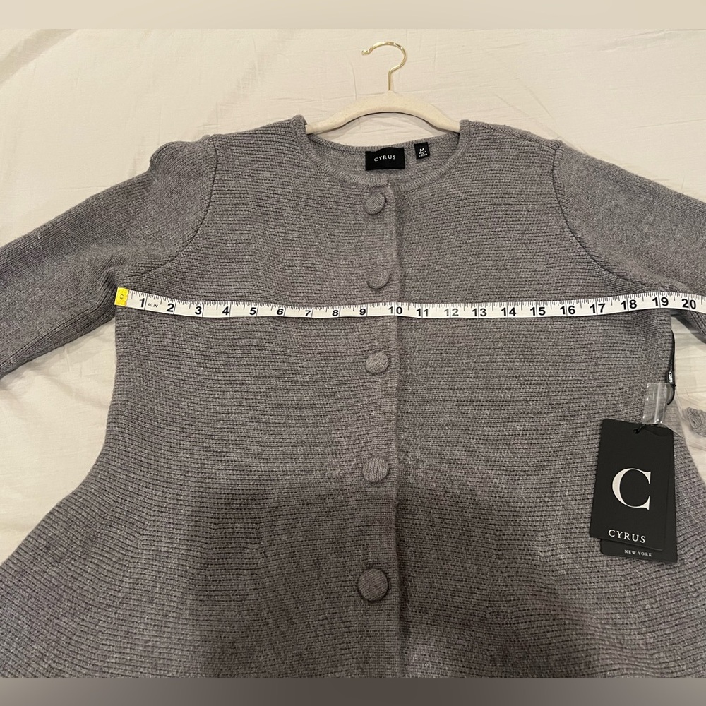 Cyrus Charcoal Button-Up Women's Cardigan - Picture 6 of 7